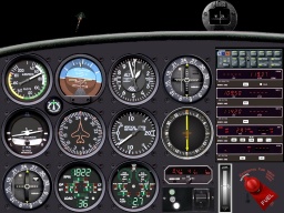 Cockpit mit Directional Gyro