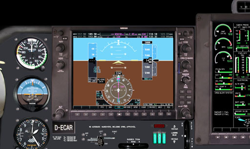 Cockpit Piper Mirage mit Garmin 1000